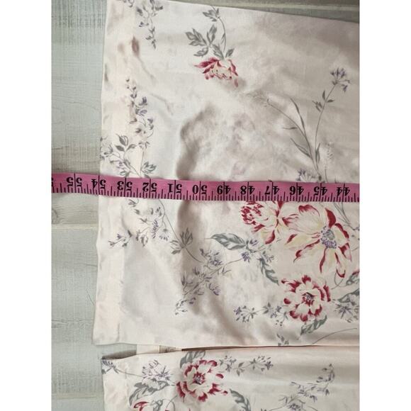 Vtg JCPenney Nylon Antron Peach Floral Full Length Gown Robe Made in USA Sz XS - Picture 8 of 10